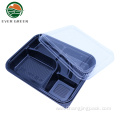 Disposable 5 Compartment Lunch Bento Boxes Restaurant Plates